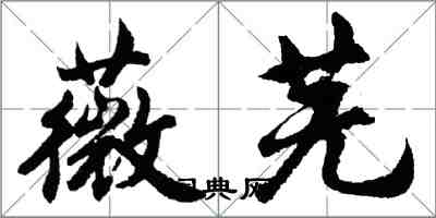 胡問遂薇蕪行書怎么寫