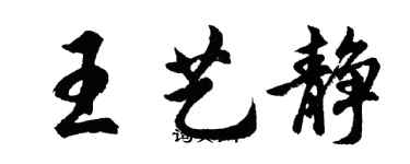 胡問遂王藝靜行書個性簽名怎么寫