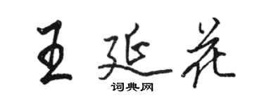 駱恆光王延花行書個性簽名怎么寫