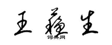 梁錦英王蘇生草書個性簽名怎么寫