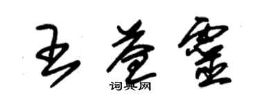 朱錫榮王益靈草書個性簽名怎么寫