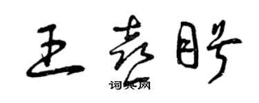 曾慶福王喜盼草書個性簽名怎么寫