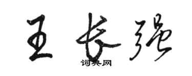 駱恆光王長強行書個性簽名怎么寫
