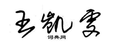 朱錫榮王凱雯草書個性簽名怎么寫