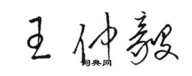 駱恆光王仲毅草書個性簽名怎么寫