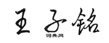 駱恆光王子銘行書個性簽名怎么寫