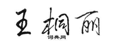 駱恆光王桐麗行書個性簽名怎么寫