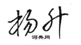 駱恆光楊升草書個性簽名怎么寫