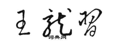 駱恆光王龍習草書個性簽名怎么寫