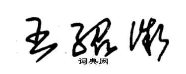 朱錫榮王紹微草書個性簽名怎么寫