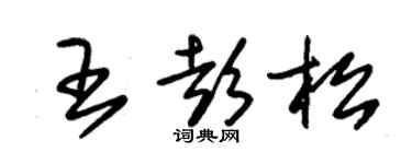 朱錫榮王彭松草書個性簽名怎么寫