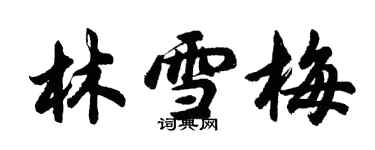 胡問遂林雪梅行書個性簽名怎么寫