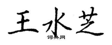 丁謙王水芝楷書個性簽名怎么寫