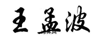 胡問遂王孟波行書個性簽名怎么寫