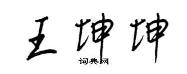王正良王坤坤行書個性簽名怎么寫