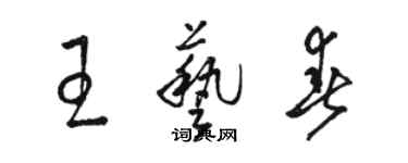 駱恆光王藝春草書個性簽名怎么寫