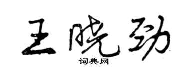 曾慶福王曉勁行書個性簽名怎么寫