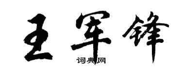胡問遂王軍鋒行書個性簽名怎么寫