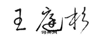 駱恆光王庭杉草書個性簽名怎么寫