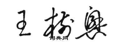 駱恆光王樹興草書個性簽名怎么寫