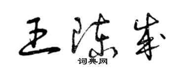 曾慶福王陳成草書個性簽名怎么寫