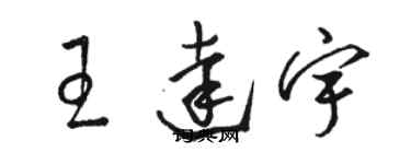 駱恆光王達宇草書個性簽名怎么寫