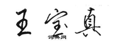 駱恆光王寶真行書個性簽名怎么寫