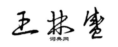 曾慶福王林盛草書個性簽名怎么寫