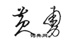 駱恆光黃勇草書個性簽名怎么寫