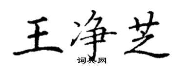 丁謙王淨芝楷書個性簽名怎么寫