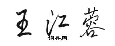 駱恆光王江蓉行書個性簽名怎么寫
