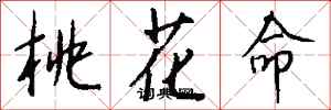 錢沛雲桃花命行書怎么寫