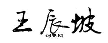 曾慶福王辰坡行書個性簽名怎么寫