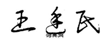 曾慶福王廷民草書個性簽名怎么寫