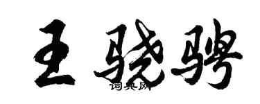 胡問遂王驍騁行書個性簽名怎么寫