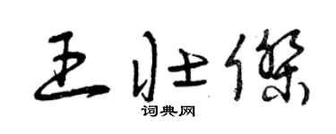 曾慶福王壯傑草書個性簽名怎么寫