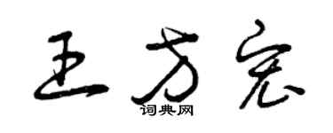 曾慶福王方宏草書個性簽名怎么寫