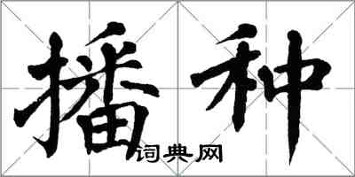 翁闓運播種楷書怎么寫