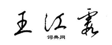 梁錦英王江霞草書個性簽名怎么寫