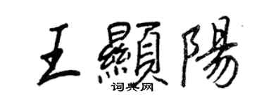 王正良王顯陽行書個性簽名怎么寫