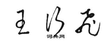 駱恆光王行飛草書個性簽名怎么寫