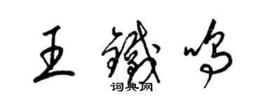 梁錦英王鐵鳴草書個性簽名怎么寫