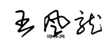 朱錫榮王風龍草書個性簽名怎么寫