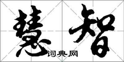 胡問遂慧智行書怎么寫