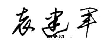 朱錫榮袁建軍草書個性簽名怎么寫