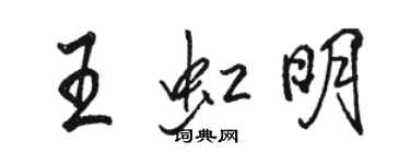 駱恆光王虹明行書個性簽名怎么寫