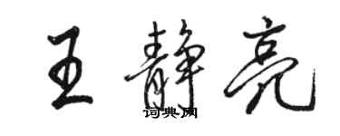 駱恆光王靜亮行書個性簽名怎么寫