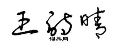 曾慶福王詩晴草書個性簽名怎么寫