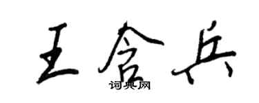 王正良王含兵行書個性簽名怎么寫