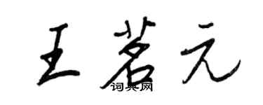 王正良王茗元行書個性簽名怎么寫